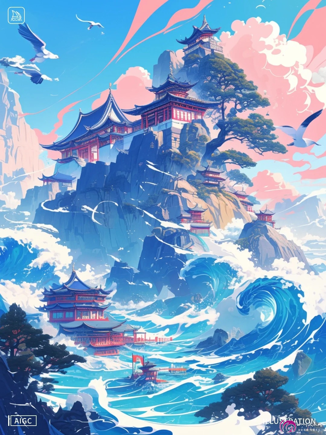 midjourney _ 观沧海（附咒语）_1_企鹅Ai绘画_来自小红书网页版.jpg